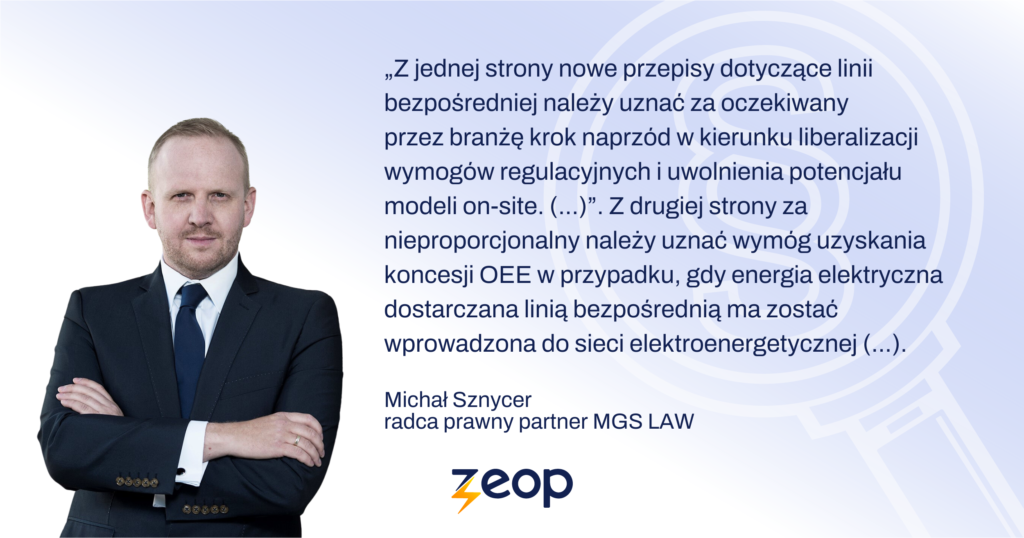 zmiany dotyczące linii bezpośredniej